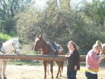 Trisha at the stable