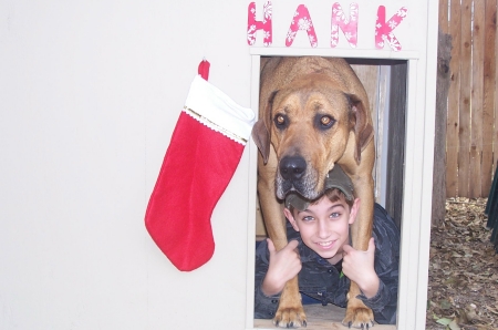 Clay and "Hank", the Mastiff