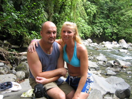 Jonathon and me-waterfalls in Costa Rica 06
