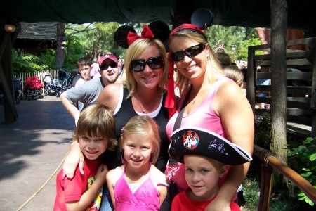 Me, Lori and her triplets at Disneyland