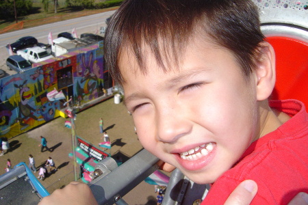 Warren on a Ferris wheel