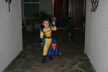 My 2 youngest sons trick or treating