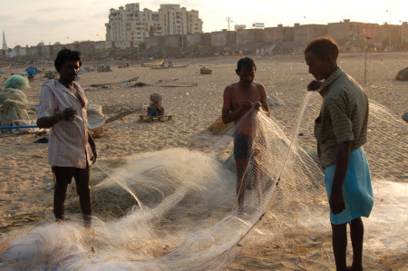 fisherman; Marina Beach Chennai India