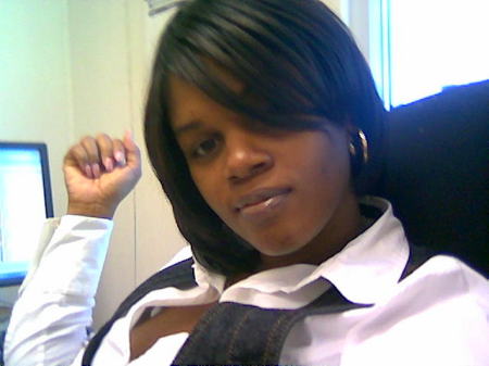 At work...thinkin im cute ...lol