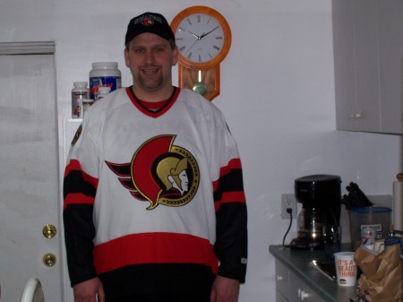 Michael Ferguson with his Sens Jersey April 2007