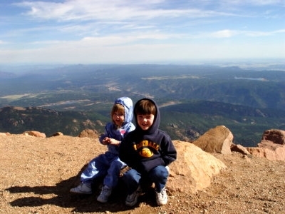 My kids on Pikes Peak 2004