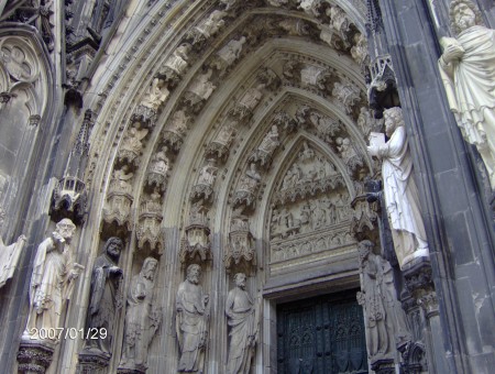 Entrance to Kolner Dom Cathedral, Germany circa 1200ad