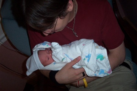 Austin with new sister Lillian