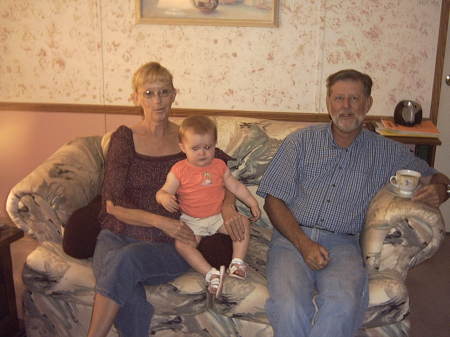 Grandma and Grandpa with the baby