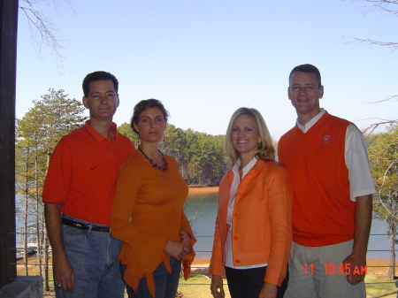 going to a clemson Football game--our back porch