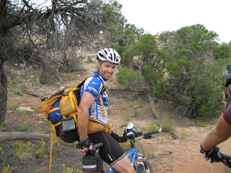 My husband Todd mountain biking in Colorado