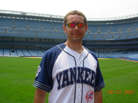 On the field at Yankee Stadium