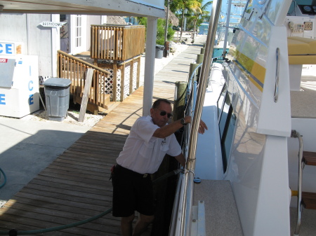 Refueling at Little Palm Island