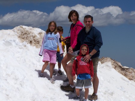 O'Day family at the top of Pikes Peak