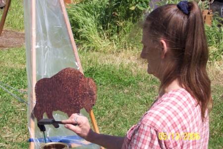 Painting Dbl. sided Buffalo