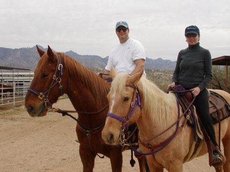 Mark and Me riding at Miraval in Tucson, AZ