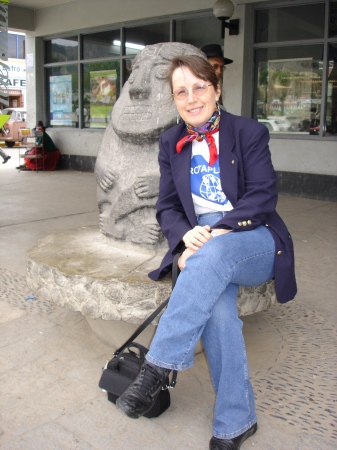 Hanging out with one of the locals in Huaraz, Peru, 2005