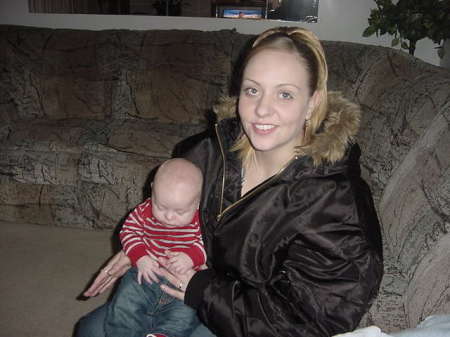 My daughter Jessica & my grandson CJ