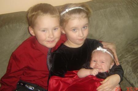 My son and daughter with thier baby cousin (dec. 2006)