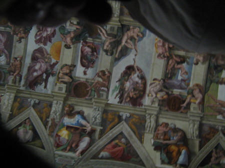 Surriptitious picture of the Sistine Chapel's cieling