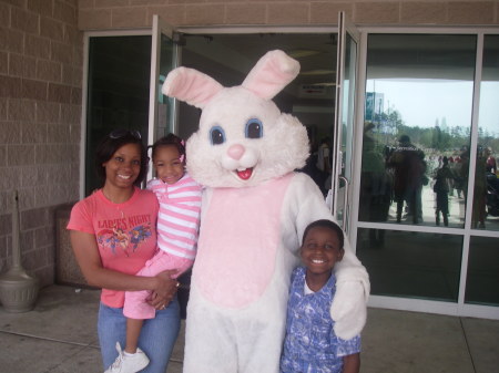 Me & my children w/ easter bunny 2007