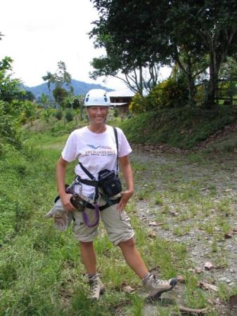 Getting ready to rip-line in Costa Rica