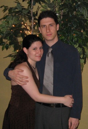 Liz and I at a wedding