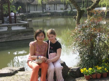My daughter and her best friend in China