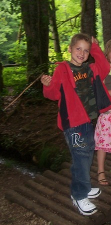 Lance hiking in the forest Summer 2007