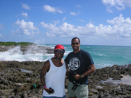 Rufus and I in Cozumel (dive club members)