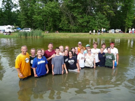 Had about 10 people get Baptized