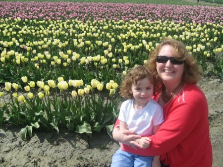 Emily, 4 and I at the tulip fields in NW Washington