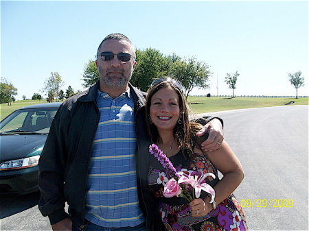 My daughter Holly and I at grandma's funeral