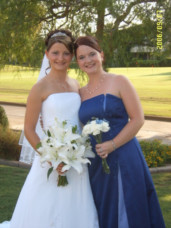 Me & my lil sis on my wedding day