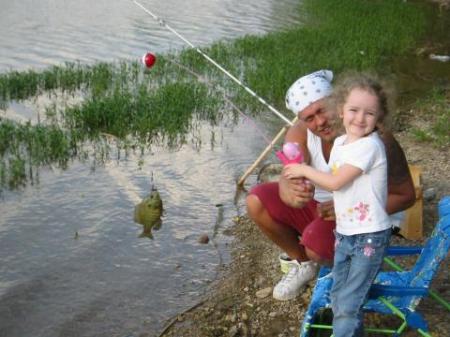 Haley and her first fish