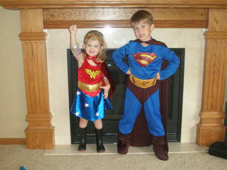 My little Wonderwoman and Superman