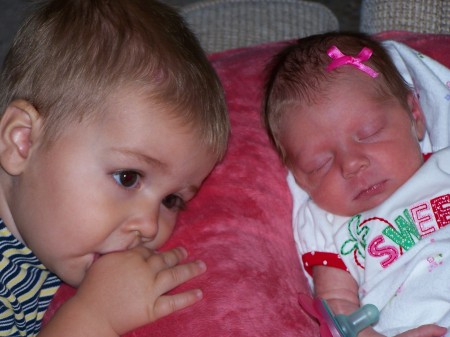 Big brother loves little sister!