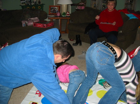 Jason and Jana playing twister