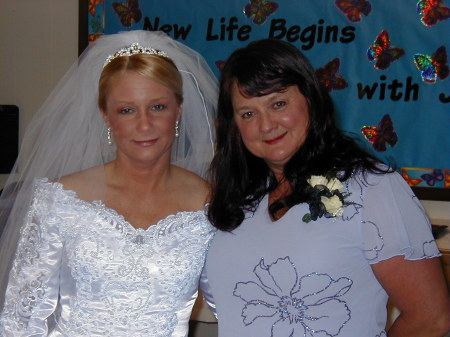 Wedding day, my mom and me