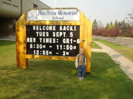 Steven 1st day of school 2006