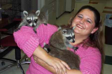 Me with Baby Critters - At the wild life shelter