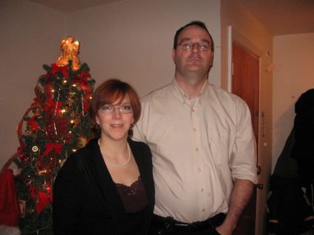 Me and my husband at last Christmas-Moi et mon mari Noel dernier.