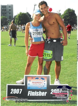 Manny & I at After the Peachtree Road Race 2007