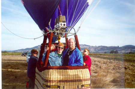 Hot air ballooning over Sonoma valley