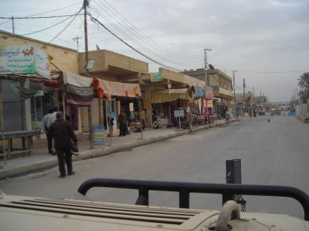 Iraq, driving through town
