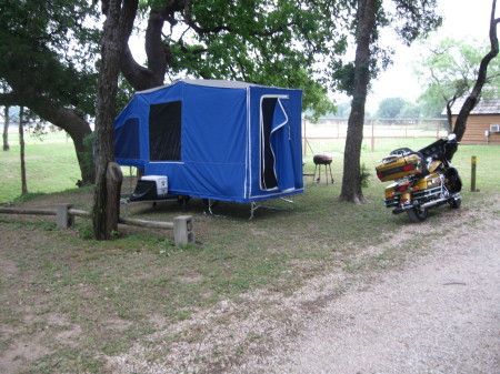 Biker Guy bike and camper