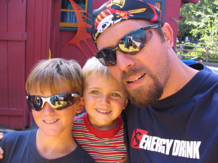 Ma boys and me at Knott's