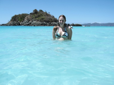 Cara at Trunk Bay