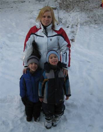 Sledding with Mommy!