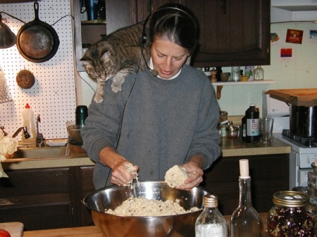 Cooking with the cat
